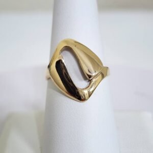 Anillo de Oro Diseño Abstracto Elegante