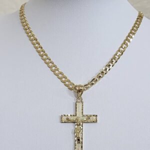 Cadena Cubana con Dije de Cruz